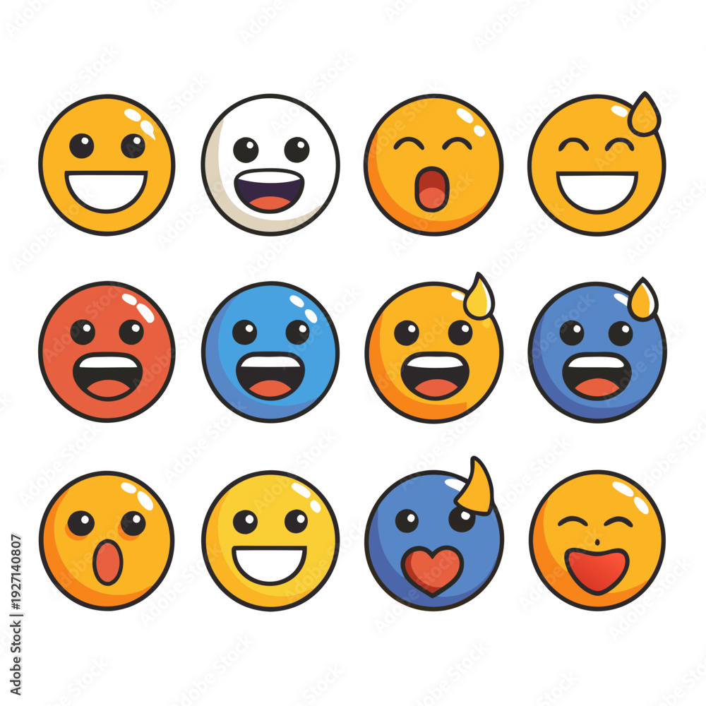 Fototapeta premium Social reaction emoji