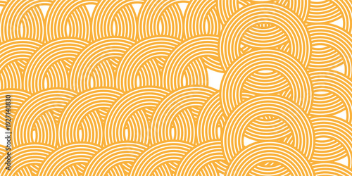 Abstract spaghetti background, colored lines and patterns, orange and white colors, vector illustration modern.