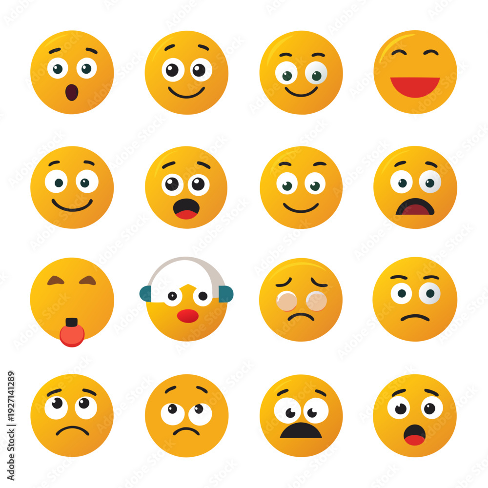 Fototapeta premium Social reaction emoji 