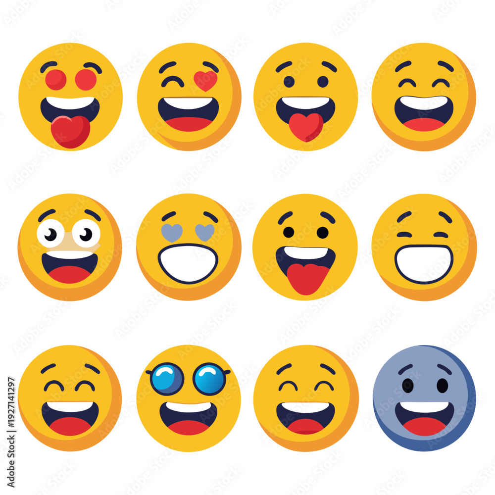 Fototapeta premium Social reaction emoji 