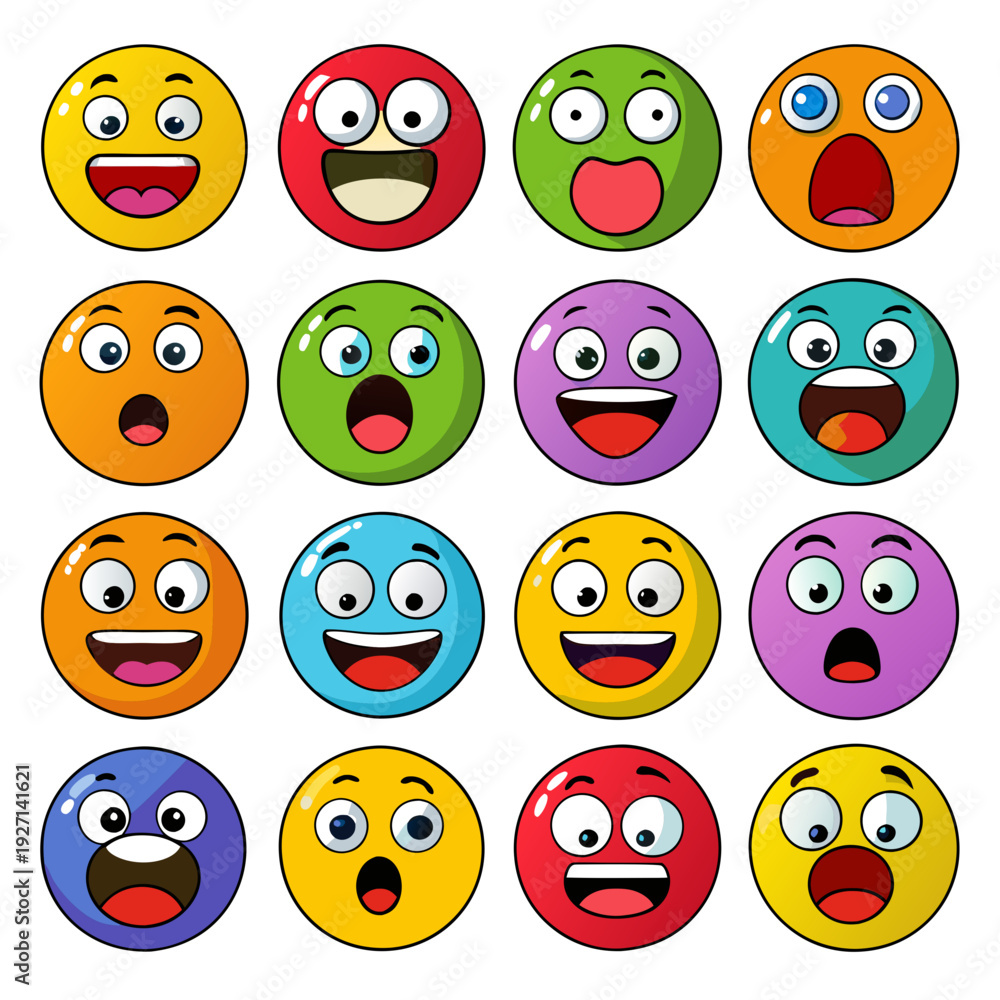Fototapeta premium Social reaction emoji 