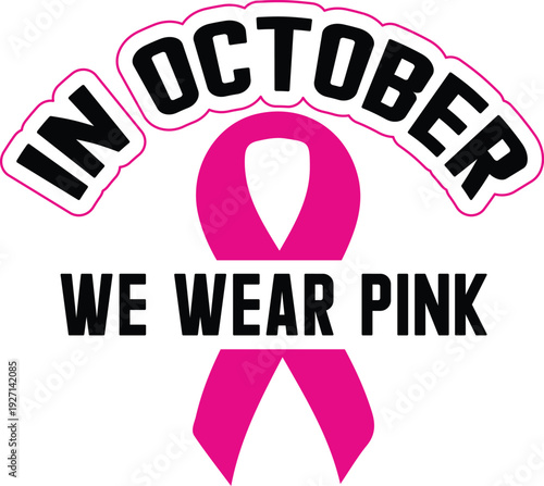 Breast cancer awareness calligraphy text emblems with pink ribbons. Breast cancer awareness text vector quote . Breast cancer awareness month typography tshirt design .