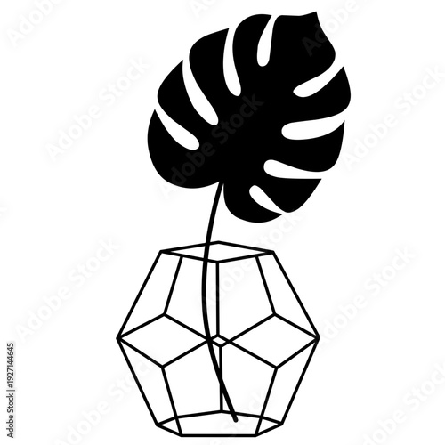 Aesthetic ornamental plant silhouettes