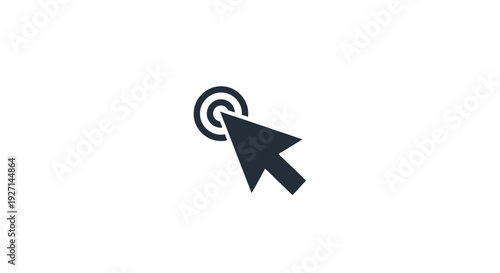 Black Computer Mouse Cursor Pointer Icon.