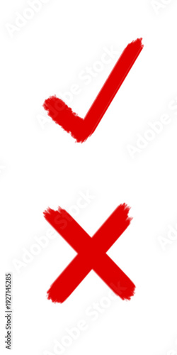 red check mark