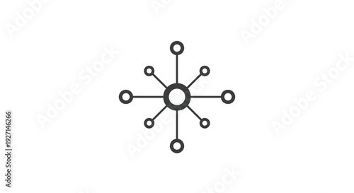 Black and white molecular structure model.