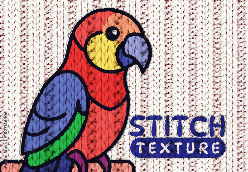 Stich Bitmap Texture Stitch Knit Texture Effect Mockup Stock Template | Adobe Stock