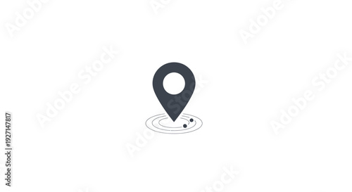 Black Map Pin Location Icon Symbol.