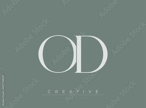 OD Creative Luxury Logo. This logo crafted for creative branding and luxury business identity. Ideal for boutique fashion labels, premium stationery, corporate mark, and marketing materials.