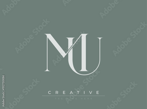 MU Creative Luxury Logo. This logo crafted for creative branding and luxury business identity. Ideal for boutique fashion labels, premium stationery, corporate mark, and marketing materials.