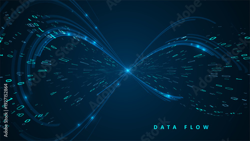 Abstract big data visualization. Big data code representation. Graphic concept for your design