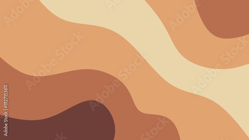 Abstract background with organic shapes and copy space. Modern aesthetic background with abstract fluid blobs. Minimalist boho design in brown and beige.