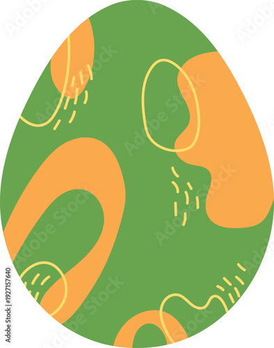 Modern egg design. Easter decoration color element