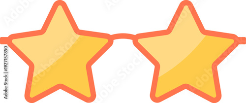 Star glasses. Cool party accessory. Cartoon eyewear
