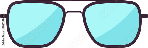 Eyeglasses color icon. Cartoon modern stylish eyewear
