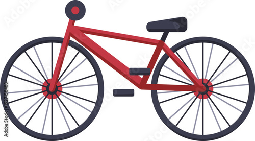 Bicycle cartoon icon. Outdoor eco transport for ride