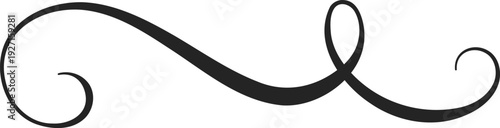 Decorative divider in vintage calligraphy style. Elegant filigree