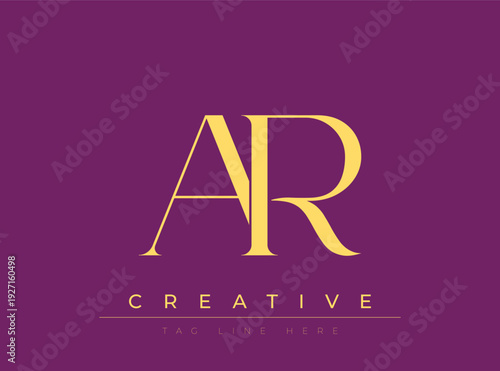 AR Creative Luxury Logo. This logo crafted for creative branding and luxury business identity. Ideal for boutique fashion labels, premium stationery, corporate mark, and marketing materials.