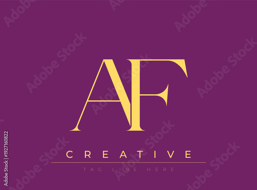 AF Creative Luxury Logo. This logo crafted for creative branding and luxury business identity. Ideal for boutique fashion labels, premium stationery, corporate mark, and marketing materials.
