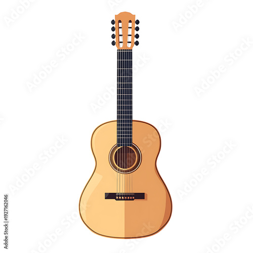 Classic Acoustic Guitar Vector Illustration