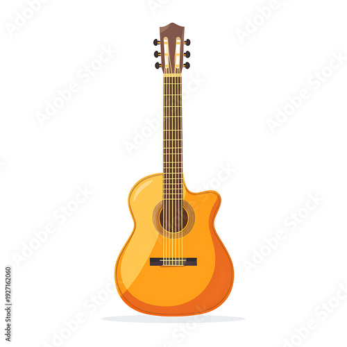 Elegant Acoustic Guitar Vector Illustration