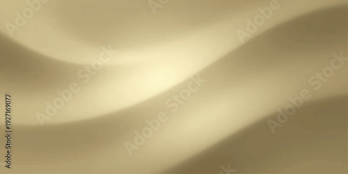 Abstract golden background with soft silk waves and smooth orange satin curves creates a luxury vector texture design for a yellow light gradient art