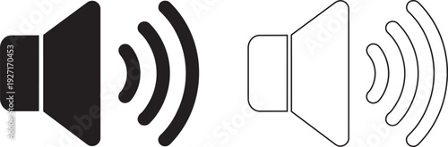 sound vector icon set, music volume symbol