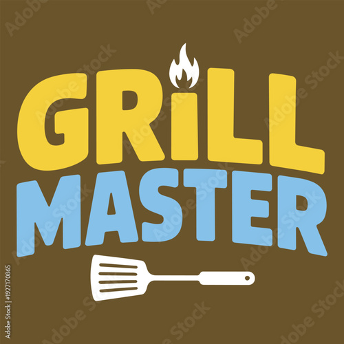Grill master vector illustration, perfect for fathers day, bbq party, or summer picnic