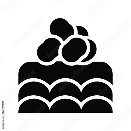 Minimalist Line Art Dessert Icon