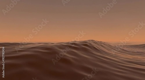 Abstract liquid gold surface with subtle rolling waves bathed in warm ambient light