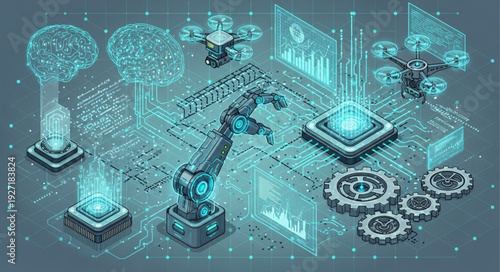 Advanced Robotic Arm and Smart Manufacturing Technology.