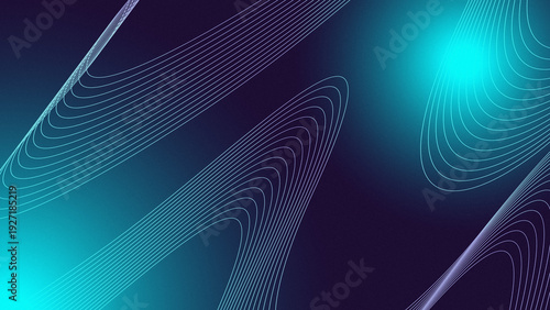 Photos A modern and futuristic abstract background featuring a dark canvas illuminated by glowing neon cyan spotlights