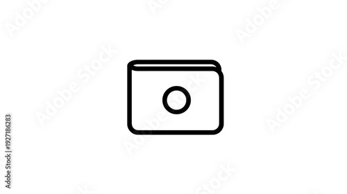Free Download A minimalist icon featuring a rounded rectangle with a centered circle on a white background - GFXLoad