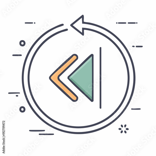 Play Button Icon Design Element Vector.