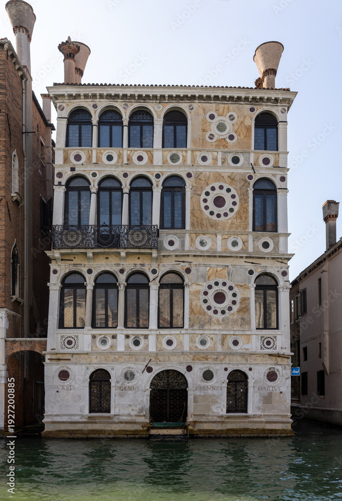 Naklejka premium Ca' Dario palace at Grand canal in the Dorsoduro district of Venice, Italy.