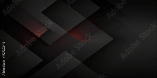 Abstract red background with dark rays features a 3d geometric pattern of futuristic square cubes and light elements for a high tech business wallpaper design