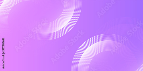Abstract white circle lines on pink and purple background. Geometric stripe line art design for poster, brochure, cover, website, header, web banner, presentation, digital, footer. Vector illustration
