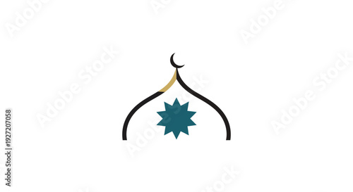 Simple abstract logo design with star shape and curved lines.