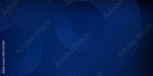 Sophisticated navy blue circles lines gradation background. Suit for wallpaper, website presentation, or poster