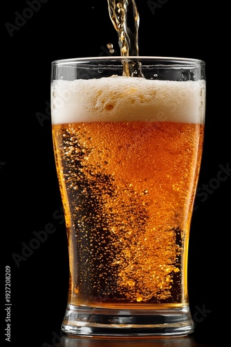 Wallpaper Mural Beer festival advertising visual: golden pints with foam overflow, sparkling droplets, and bold background for copy space. Torontodigital.ca