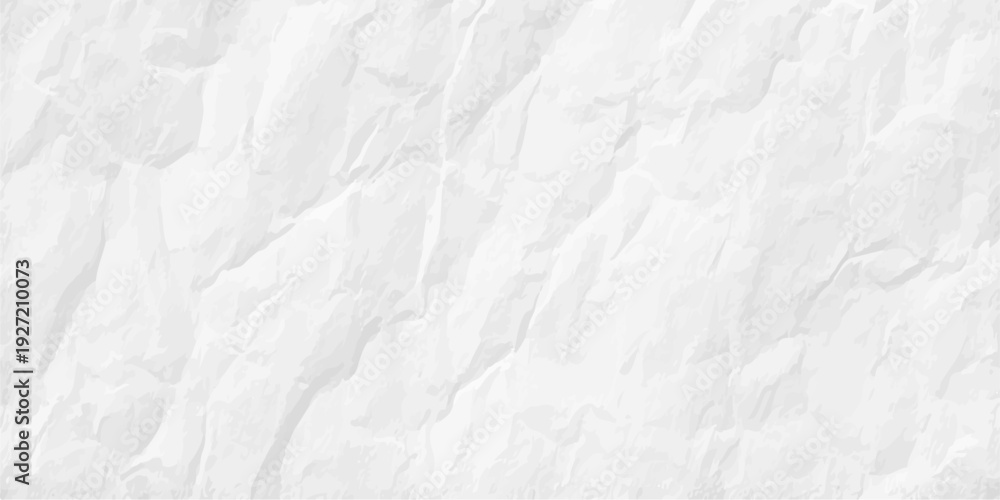 Fototapeta premium White crumpled paper texture background with organic folds and soft shadows for minimalist creative graphic design