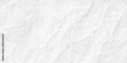 White crumpled paper texture background with organic folds and soft shadows for minimalist creative graphic design