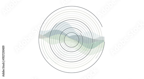 Concentric Circles Design Element Graphic.