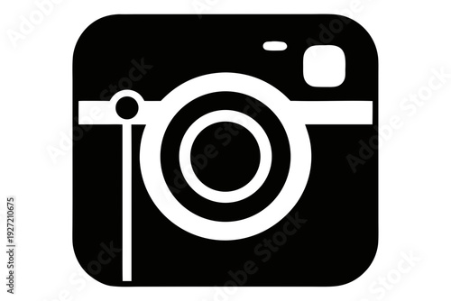 Instagram camera logo icon, camera icon vector illustration