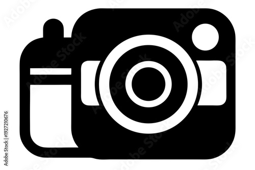 Instagram camera logo icon, camera icon vector illustration