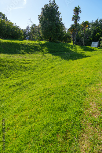 Historic ditches or trenches dug a part of fortification at Otumoetai Pa site on Levers Road