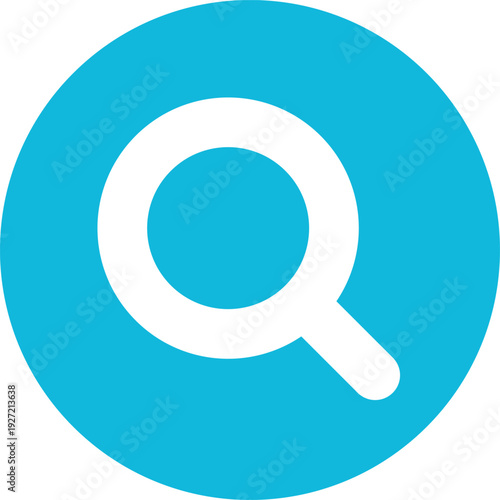 Search icon. magnifying glass flat icon for apps and websites