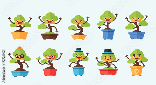 Collection of different camera drones illustration set.