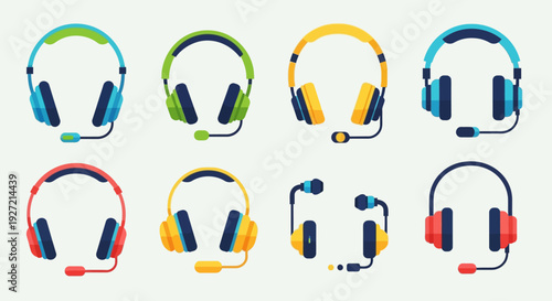 Cute cartoon plants with microphones singing