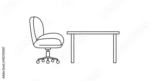 Office Chair and Desk Setup.